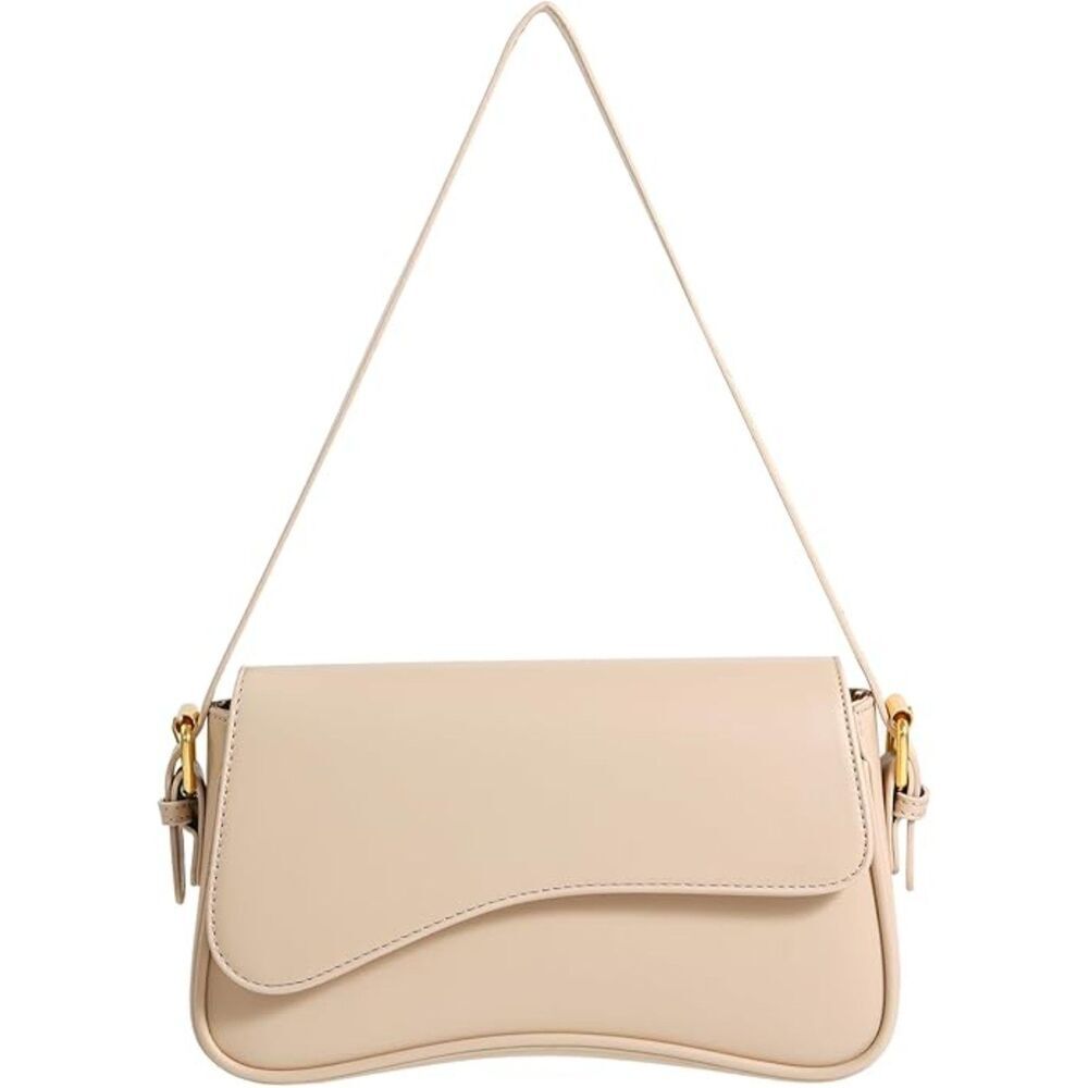 Women Nude Imported Casual Leather Waterproof Lightweight Hobo Handbag